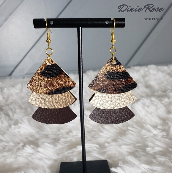 Handmade Faux Leather Earrings! - Picture 1 of 1